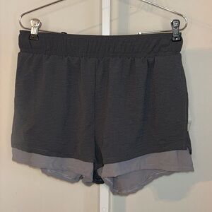 NWT Altar’d State AS Revival Charcoal Grey Two Tone Shorts Size Large